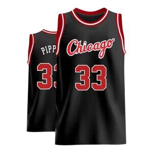 New Chicago Bulls Scottie Pippen #33 Basketball Jersey Black Stitched